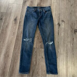 Lucky Brand Ava Skinny Distressed Denim Jeans Medium Wash Size 4/27